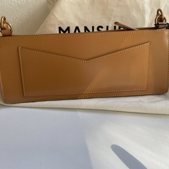 Women’s Pencil Case Leather Shoulder Bag-Caramel - Picture 5 of 9